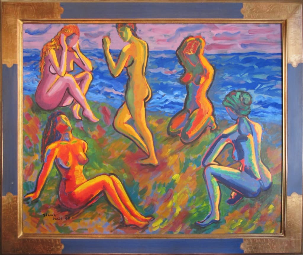 Femmes au bord de l'eau