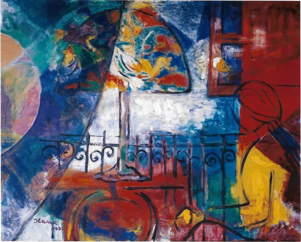 Femme à l'abat-jour