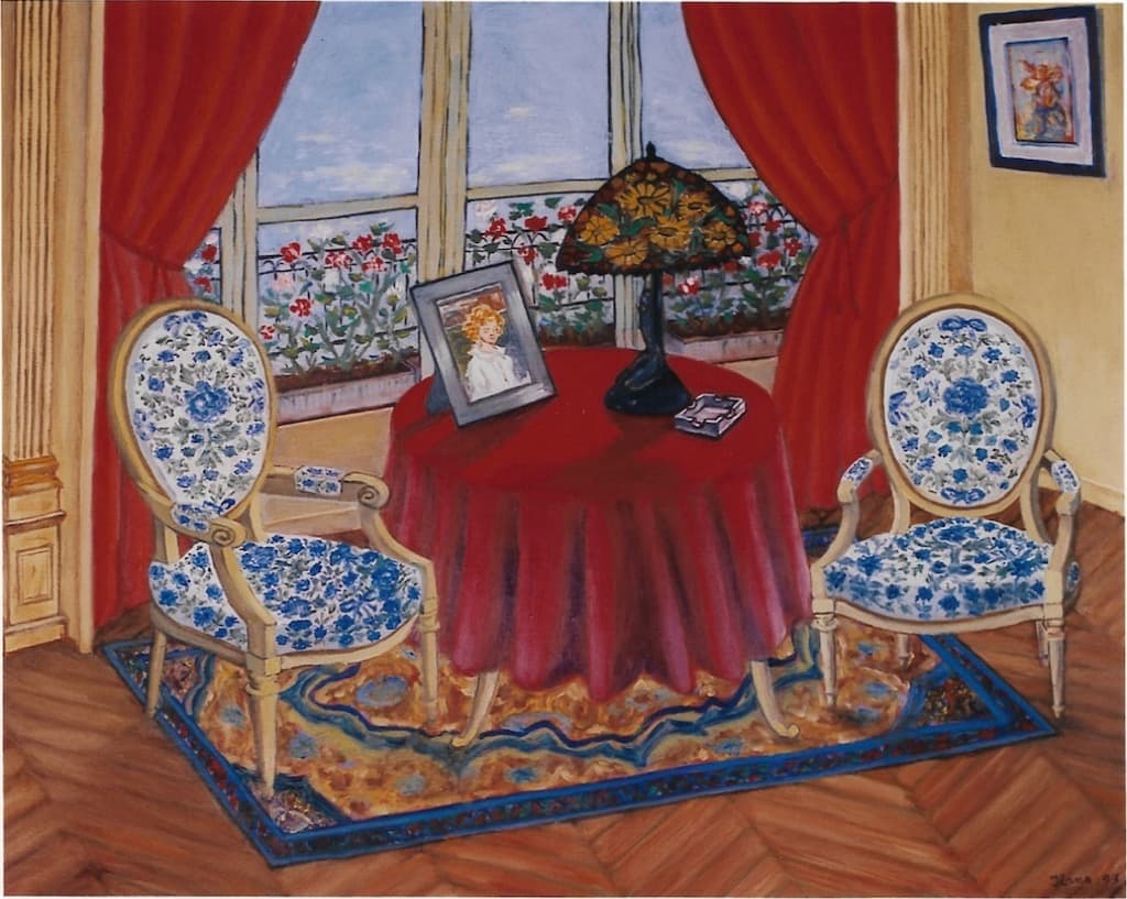 Lampe à l'abat-jour